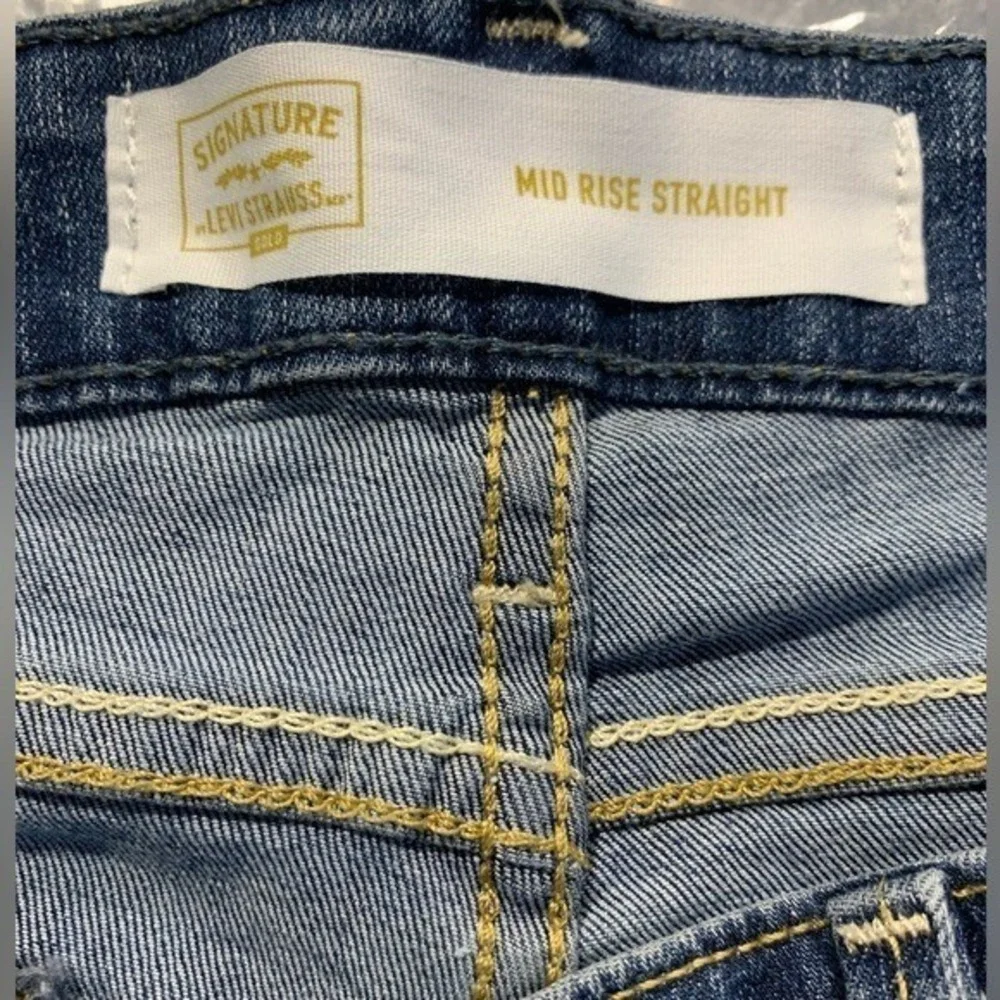 Signature by Levi Strauss Gold Mid Rise Straight Leg Denim Jeans Men 16M W33 L32